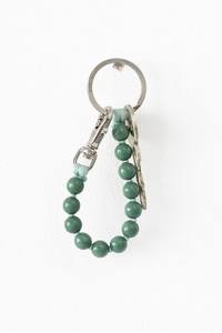 Trending Minimalist Cream Bead Keychain Leather Cord Key Holder Ring Simple Bag Charm Stylish Car Keyring Fashion Accessory - Product Image 4