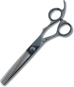 Ciseaux à effiler les cheveux de 6 pouces - Noir mat - Ciseaux texturisants professionnels pour barbiers et coiffeurs - Acier japonais 440C - Product Image 4
