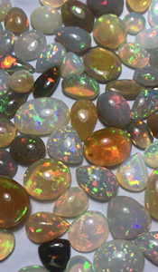 Ópalo Etíope Natural, Cabujones de Corte Mixto, Juego de Colores Brillantes y Efecto Fuego, Piedra Preciosa Suelta para Joyería W.A.GEMS - Product Image 3