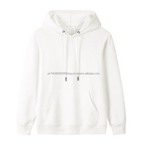 Abrigo deportivo cálido de algodón puro personalizado para hombre, sudaderas con capucha impermeables a prueba de sudor con patrón sólido de terciopelo, ODM, muestra gratis al por mayor - Product Image 4