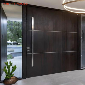 <span class=keywords><strong>Puerta</strong></span> aislante de rotura térmica exterior negra americana Puertas exteriores principales de pivote externo - Product Image 3