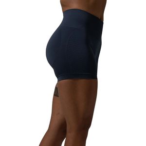 Shorts de sport sans couture taille haute bleu foncé pour femme – Compression extensible pour entraînement, fitness, yoga et confort quotidien - Product Image 5