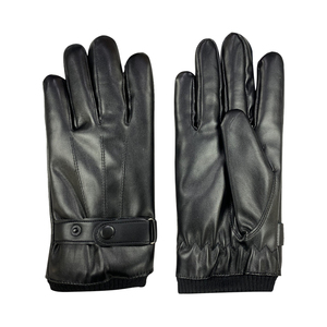 Leather Gloves Wrist Length Plain Style Thermal Unlined for Daily Use Winter Warmth - Product Image 1