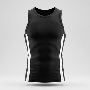 Custom logo Running Vest Performance O Neck Quick Dry Sport tanktop <b>Mens</b> Gym Sleeveless Training Vest <b>Singlet</b> - Product Image 1