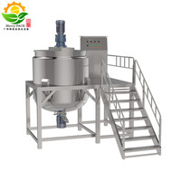 Agitateur de cuve de mélange industrielle 400L/1000L, machine de mélange chauffante polyvalente pour savon liquide/cosmétiques, avec moteur central performant