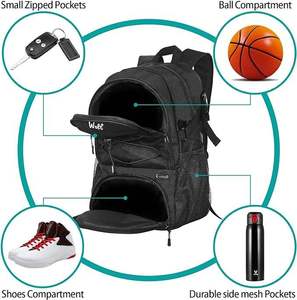 Basketball Backpack with Ball <b>Holder</b> and Spacious Storage for Daily Sports Use Professional Sports Basketball Backpack - Product Image 6
