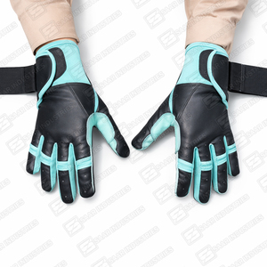 Nouveauté : Gants de frappeur de baseball professionnels en cuir noir et vert menthe, respirants, durables, légers, à manchette longue - Product Image 4