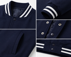 Premium athletic inspired varsity <b>jacket</b> built for modern streetwear with soft comfort and reliable seasonal layering OEM - Product Image 6