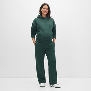 Conjunto de Chándal de Maternidad para Mujer, Chándal de Maternidad Grueso de 2 Piezas, 100% Algodón, Sudadera con Capucha y Pantalones Deportivos para Invierno - Product Image 1