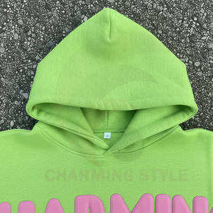 Fabricants de vêtements pour hommes sur mesure, sweats à capuche décontractés en coton premium avec logo en relief 3D, coupe classique, unisexe - Product Image 3