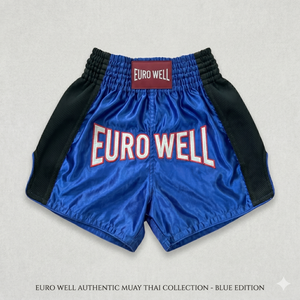 Shorts de Muay Thai élégants en satin avec ceinture élastique confortable, design brodé, shorts de Muay Thai bicolores saisissants - Product Image 6