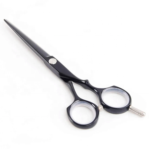 Professional Tegra Surgical Black 4Cr13 Stainless Steel Right-Handed Rubber Medium Handle 28 <b>Teeth</b> Sharp Tip Hair Scissors - Product Image 4