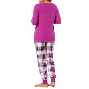New Promotion on Women's Casual Loungewear Set 100% Cotton Cold Pajamas with Lace Decoration <b>Long</b> Daily Wear Tops at Low Price - Product Image 6
