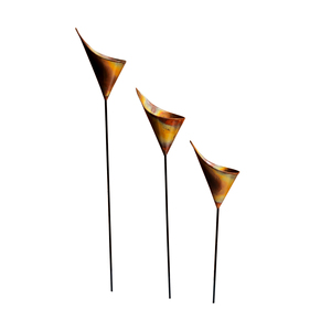 Décoration de jardin moderne en aluminium, sculpture d'art extérieure rouge, orange, jaune - Product Image 6