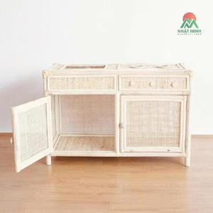 Ensemble de cuisine en rotin pour enfants, design tropical, meubles écologiques faits à la main du Vietnam - Product Image 5