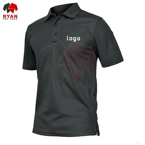 เสื้อโปโลดีไซน์เฉพาะของ Ryan Pro Gear สำหรับผู้ชายสไตล์สวมหัวพร้อมแผ่นป้ายโลโก้ปรับแต่งได้ - Product Image 1