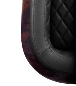 Taburete de Bar Ajustable de Terciopelo Gris Moderno, Patas de Metal Doradas, Diseño de Respaldo con Estructura de Red, Tapicería de Cuero PU - Product Image 4