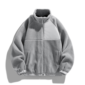 Veste en polaire sherpa unisexe à fermeture éclair intégrale, col montant, épaisse, respirante, chauffante, écologique, anti-UV - Product Image 3