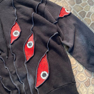 Sudadera con Capucha Extra Grande para Hombre, Lavada con Ácido |   Parche para Ojos con Logotipo Bordado |   OEM de Alta Calidad al por Mayor - Product Image 4