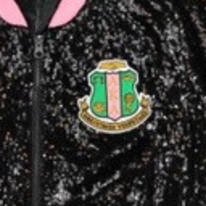 Custom Black Pink Sequin Bomber <b>Jacket</b> Long Sleeve <b>Zip</b> <b>Up</b> Varsity Teamwear Ribbed Trim Fashion Sportswear Casual Outerwear - Product Image 2