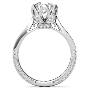 Brilliant Cut Moissanite <b>Solitaire</b> <b>Ring</b> 925 Sterling <b>Silver</b> Gold Plated Prong Setting Luxury Engagement Wedding Anniversary <b>Ring</b> - Product Image 4