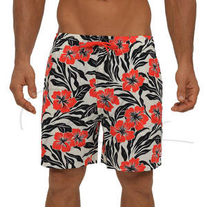 Shorts de surf décontractés en gros, séchage rapide, entièrement imprimés sur mesure, extensibles dans quatre directions, taille élastique, maillot de bain de plage en polyester pour hommes - Product Image 2