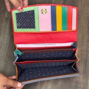 กระเป๋าสตางค์แฟชั่นใหม่สำหรับผู้หญิงความจุมาก2025กระเป๋าเงินรีไซเคิลหนังวัวพิมพ์ลายสัตว์อเนกประสงค์สำหรับผู้หญิงโลโก้ตามสั่ง - Product Image 6