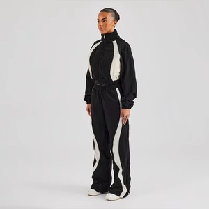 Conjuntos Deportivos Casuales de Invierno para Mujer, Diseño Personalizado con MOQ Bajo, Uso en Exteriores, Color Sólido, Lona Lisa, 100% Algodón, Conjunto de 2 Piezas - Product Image 4