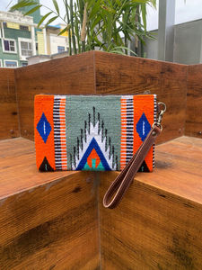 Nuevo bolso de mano de cuero con herramientas azteca occidental con estilo, monederos de herramientas marrones Vintage, bolso de mano de cuero acolchado azteca único - Product Image 5