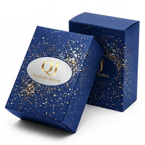 Boîte en carton rigide noir mat personnalisée avec logo pour parfums et cosmétiques, emballage en papier pailleté or, vente en gros - Product Image 4