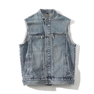 Chaleco Vaquero para Hombre, Ropa de Invierno, Transpirable, Estilo Casual, Ajuste Cómodo, Servicio OEM, Uso Diario - Product Image 1
