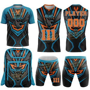 เสื้อฟุตบอลแบบไร้แขน คอวี ทรงเข้ารูป สำหรับผู้ชายและเยาวชน แบบซับลิเมชั่นสั่งทำพิเศษ ระบายอากาศได้ดี พร้อมชื่อทีมและชื่อผู้เล่น สำหรับฟุตบอล 7 คนต่อทีม - Product Image 1