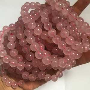 Cuentas de Cuarzo Rosa Natural en Forma de Gelatina, Cuentas Sueltas de Piedras Preciosas para Hacer Joyas, DIY, Pulseras, Collares y Manualidades - Product Image 2