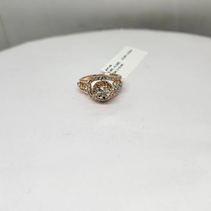Bague élégante en or 9 carats avec diamant naturel pour femme, 0,95 ct HI SI, plaqué rhodium, certifiée IGI, bijoux de luxe, petits diamants, poids brut 4,2 g - Product Image 1