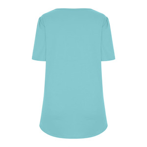 Ropa de Talla Grande para Mujer, Blusas Holgadas Informales, Cuello Redondo, Manga Corta, Camiseta de Algodón, Túnica para Todas las Temporadas, de Bangladesh - Product Image 4