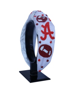 Serre-tête perlé de qualité supérieure LSU Tigers pour femmes, fait main, motif nœud sportif, pour le quotidien et les jours de match - Product Image 5