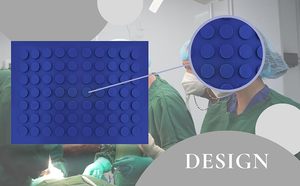 Tapis magnétique de stérilisation en silicone bleu, flexible, antidérapant, autoclavable, réutilisable pour instruments chirurgicaux - Product Image 3