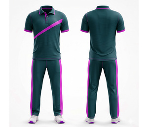 Custom Full Sublimation <b>Cricket</b> Uniform Manufacturer | Men Women Youth <b>Cricket</b> Wears Polo Shirt and Trouser Full Team - Product Image 5