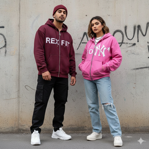 Sudaderas Extra Grandes de Estilo Urbano, Tejido Grueso 100% Algodón, Calidad Premium, Diseño Más Vendido, Sudaderas Unisex con Cierre - Product Image 1