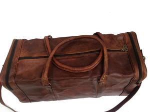 Hot Selling 24 Inch Genuine Leather Eco-Friendly Spacious Duffel <b>Bag</b> Multi-Purpose <b>Overnight</b> Weekender Gym Sports Travel - Product Image 2