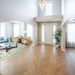 Parquet de Roble Blanco de Ingeniería con Diseño Espiga, Bloque de 6 Pulgadas, Sin Acabado, Crudo - Product Image 3