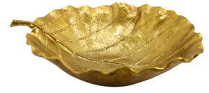 Plato ovalado clásico de aluminio fundido con forma de hoja para servir en la cocina y la mesa, brillante, niquelado, hecho a mano. - Product Image 6