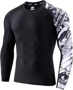 Chemise de compression pour homme à col haut, séchage rapide, en Spandex/Polyester, anti-bactérienne, manches longues, Rashguard, pour l'approvisionnement en usine - Product Image 6