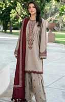 Baju Salwar Kameez Wanita Musim Panas Warna Dhanak Bordir Bahan Lawn/Katun Anti Kusut Setelan Santai Pakaian Etnik Pakistan/India