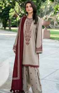 Traje de verano para mujer, Salwar Kameez, color Dhanak, bordado, de algodón/lino, sin arrugas, estilo pakistaní/indio, ropa étnica. - Product Image 3