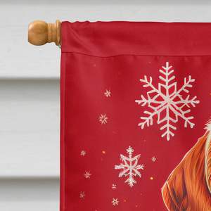 Brittany Spaniel vacaciones Navidad gran patio Banner Multicolor poliéster tamaño de la casa colgante de pared porche manga poste decorativo - Product Image 3