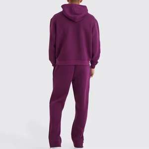 Sweat-shirts d'hiver pour hommes de qualité supérieure, couleur violet foncé, style actuel, manches longues, en coton mélangé. - Product Image 5