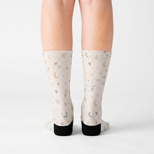 Chaussettes de sport et de fitness pour femmes, personnalisées, imprimées par sublimation, respirantes, extensibles, décontractées, vente en gros, fabricant OEM - Product Image 2