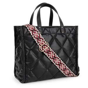 Sac fourre-tout en toile tissée décontracté pour femmes, léger, durable, indispensable au quotidien, avec bandoulière réglable, orange - Product Image 3