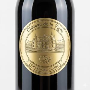 Etiquetas adhesivas metálicas personalizadas al por mayor, logotipo en relieve 3D, etiquetas de vino metálicas personalizadas - Product Image 3